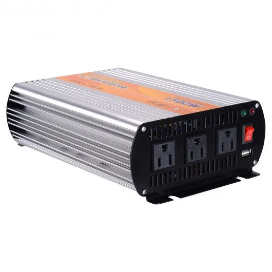 1500W 12V DC TO 110V AC Automotive Power Inverter