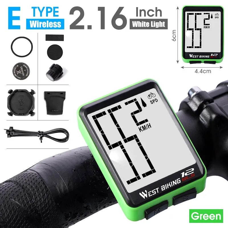 2.8" Large Screen Bicycle Computer Waterproof Wireless Wired Bike Computer Speedometer Odometer Cycling Stopwatch