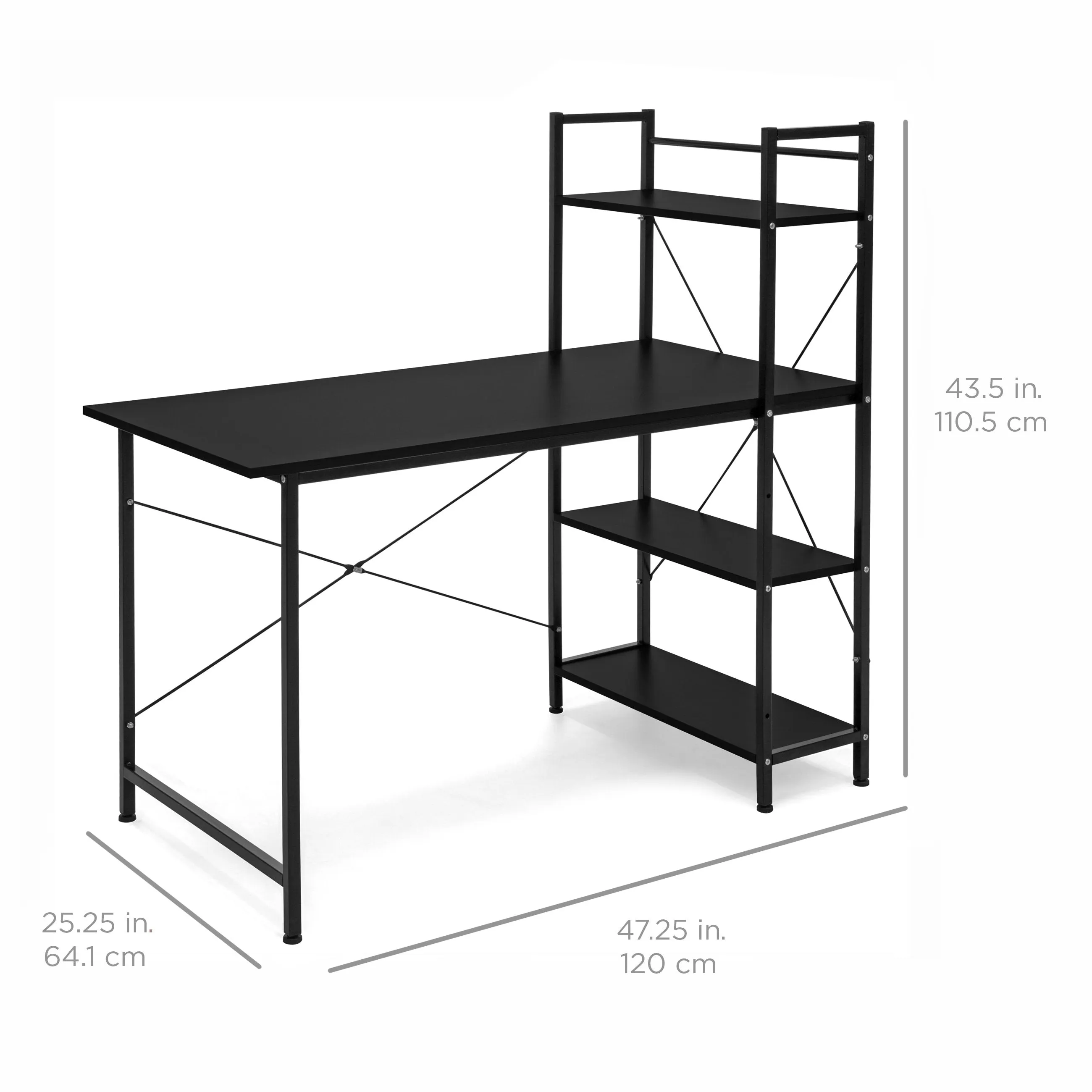 4-Tier Computer Desk Shelf Workstation