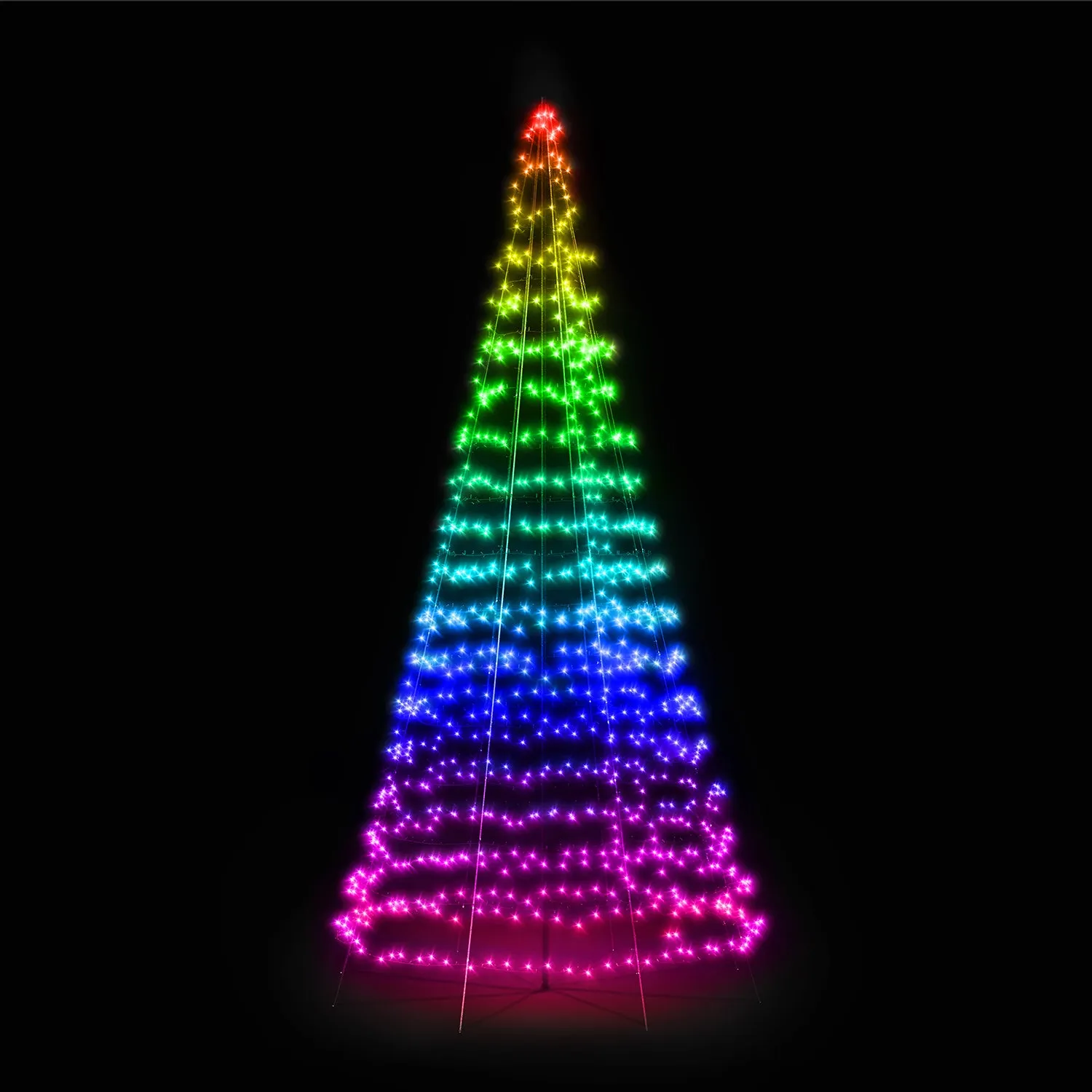 4m 750 LED Twinkly Smart App Controlled Outdoor Christmas Tree Multi Coloured & White Edition