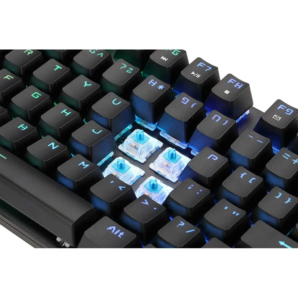 Adesso RGB Programmable Mechanical Gaming Keyboard with Detachable Magnetic Palmrest