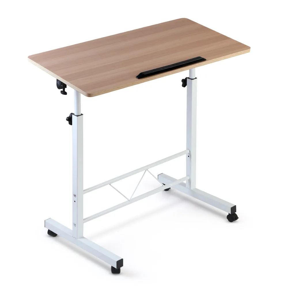 Adjustable Portable Laptop Desk - Light Wood 80CM | Artiss