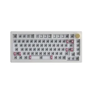 AKKO 5075S Barebone Custom Mechanical Keyboard Hot-Swappable DIY Kit Gasket Mount (Vintage White)