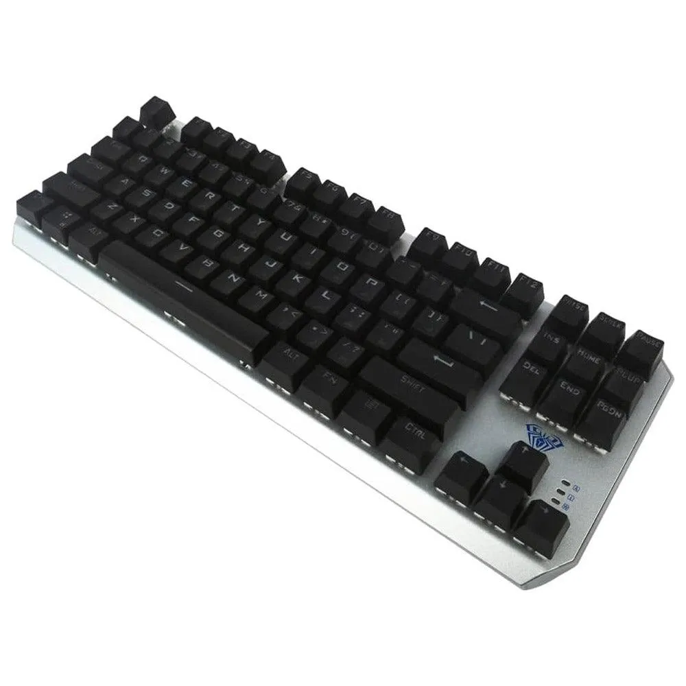 Aula Wind F3087 Brown Switch Wired Rainbow Gaming Keyboard English & Arabic - Gray