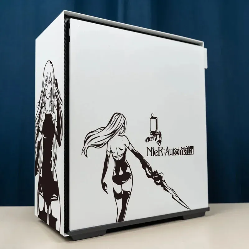 Automata ATX Gaming PC Case Sticker Middle Tower Computer Decorative Sticker Anime Removable Waterproof Sticker