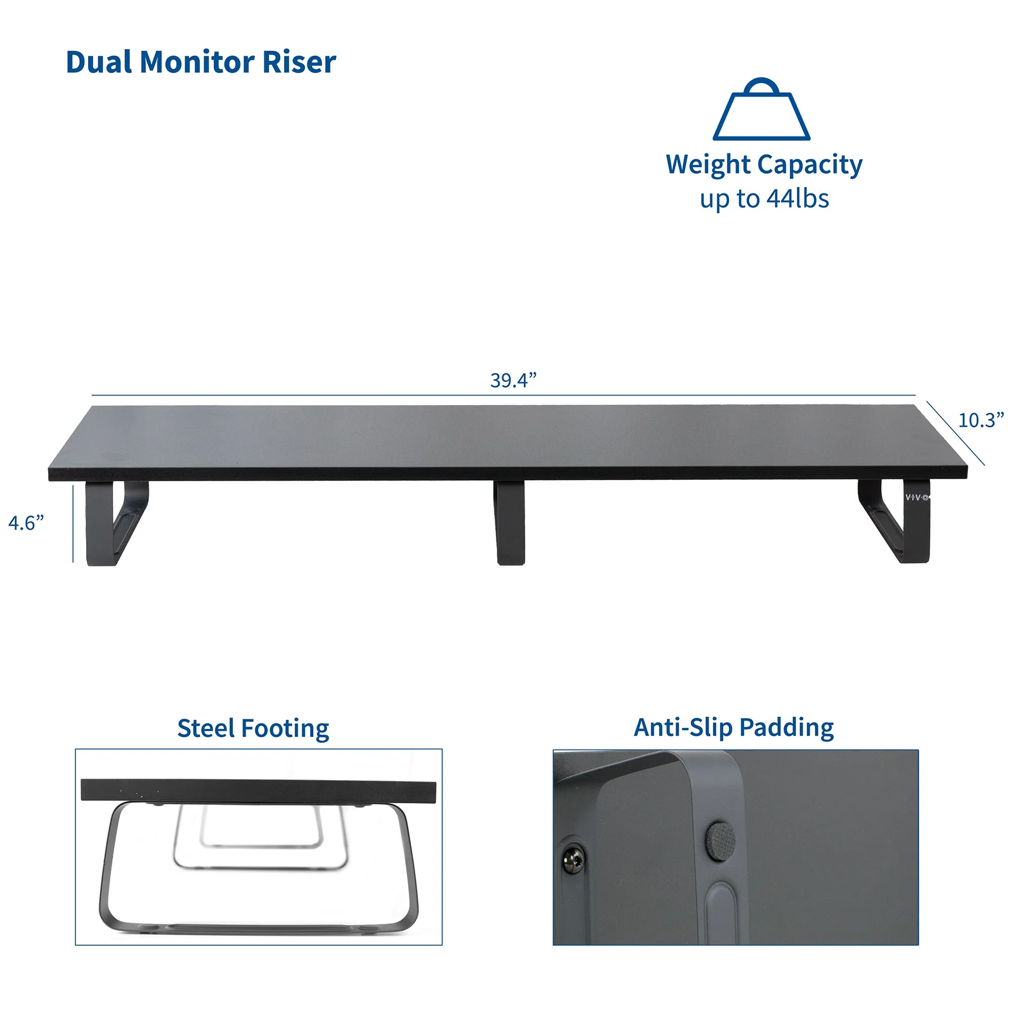 Black Monitor Riser