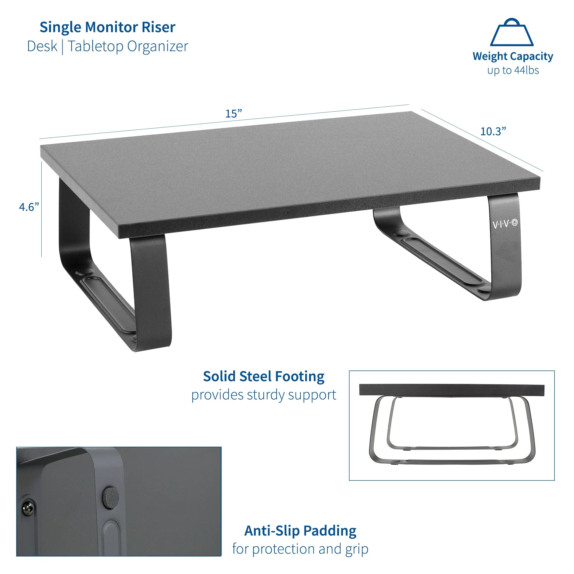 Black Monitor Riser