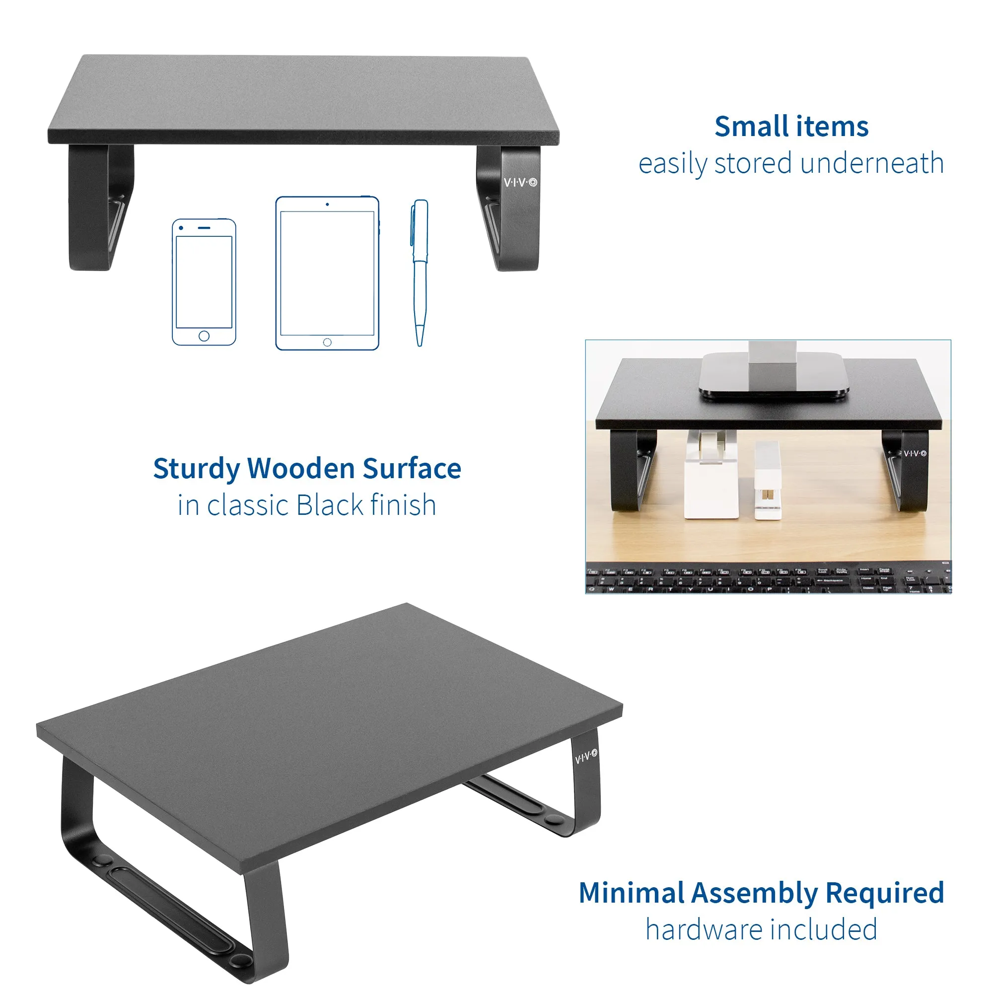 Black Monitor Riser