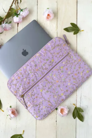 Blossom Laptop Sleeve - Purple (Upto 14 inch)