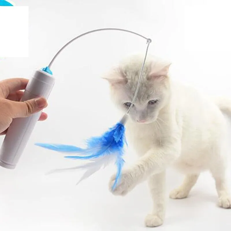 Cat Toy Interactive Turntable With Moving Ball & Rotating Feather Battery Powered