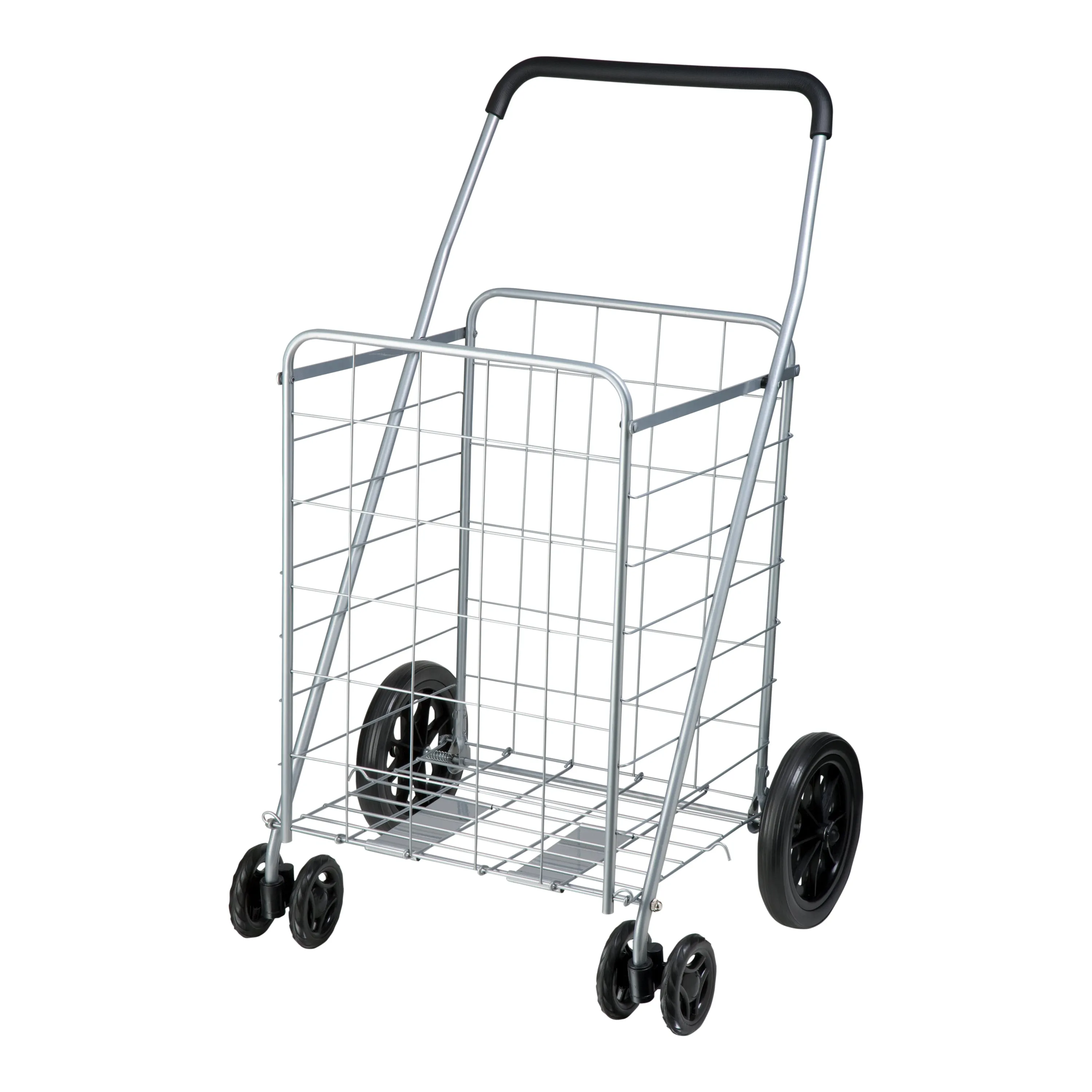 Chrome 4-Wheel Folding Utility Cart