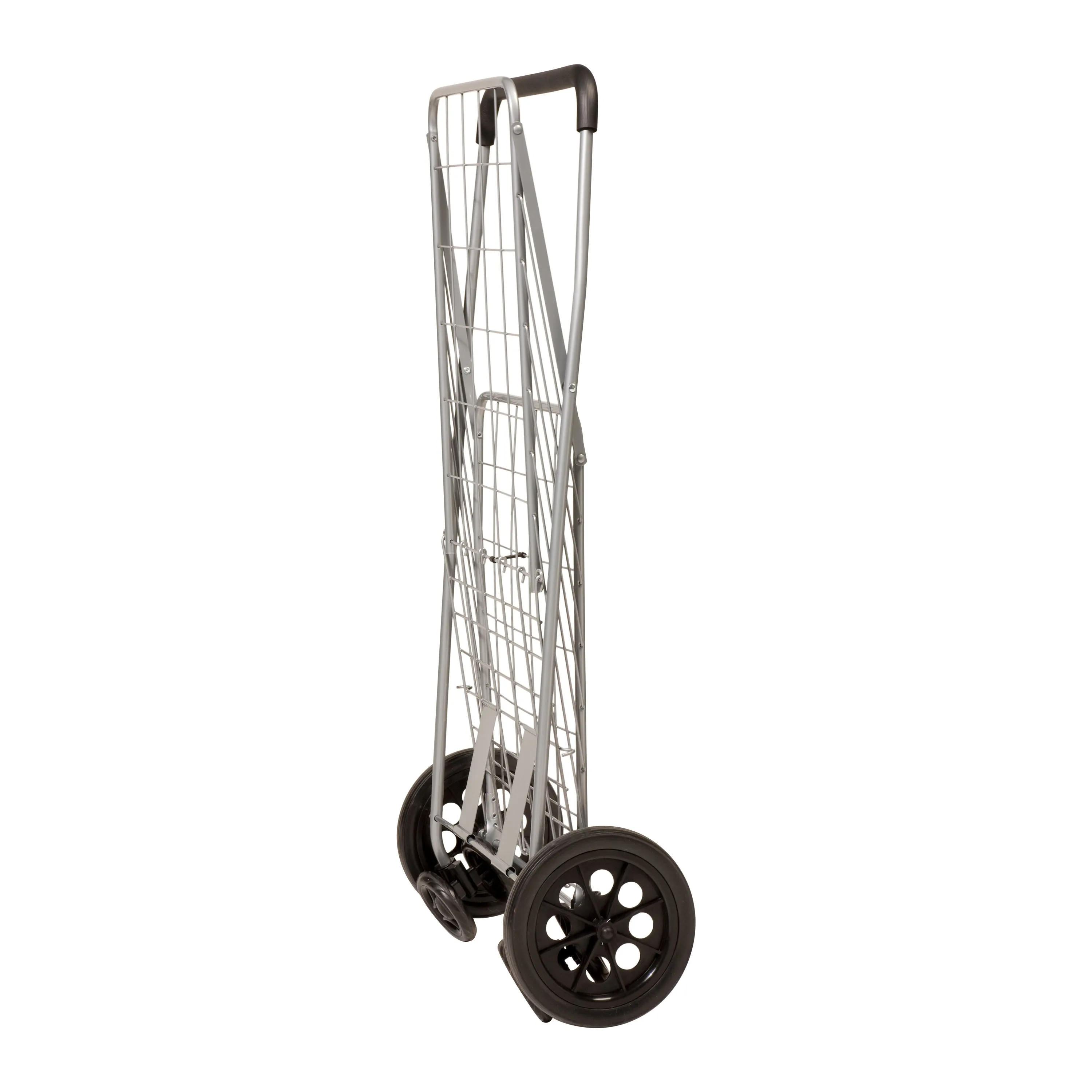 Chrome 4-Wheel Folding Utility Cart