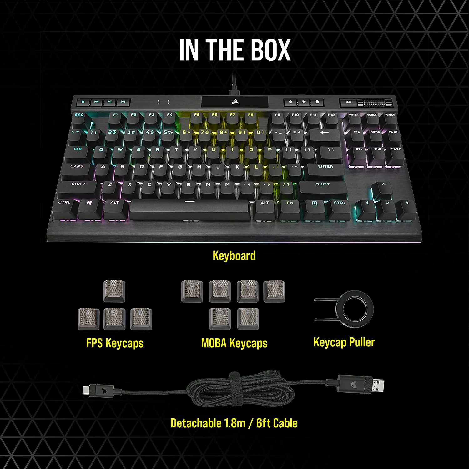 Corsair K70 RGB Tenkeyless Mechanical Gaming Keyboard