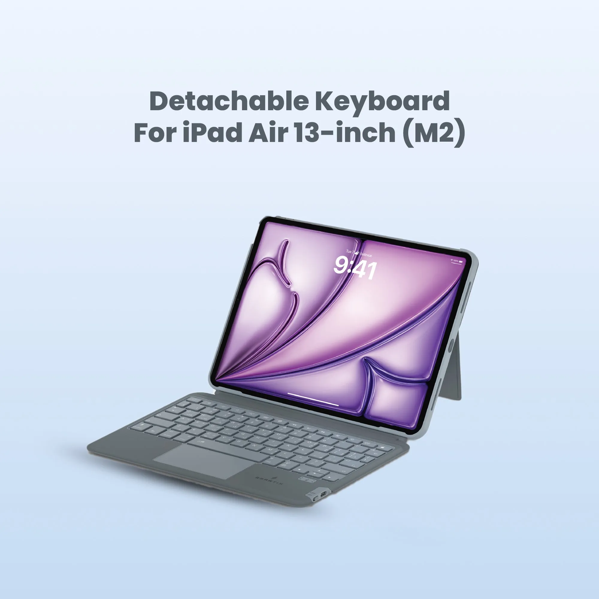 Detachable Keyboard with Trackpad for iPad Air 11, 13- Inch