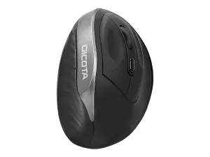 Dicota Relax - Mouse - Ergonomic - Right-Handed - 5 Buttons - Wireless - Usb Wireless Receiver - Black