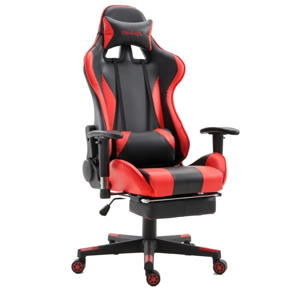 FOOTREST SERIES/ 9026 GAMING CHAIR (BLACK & RED)