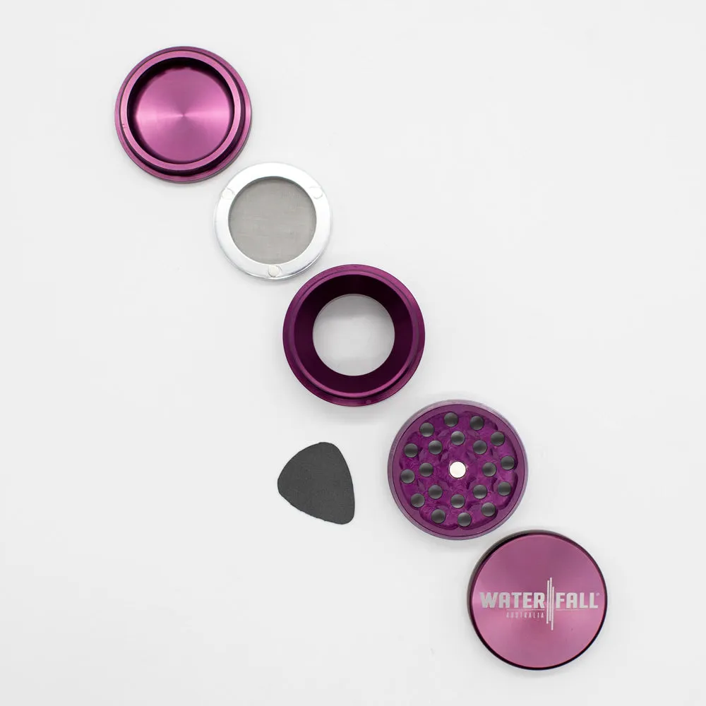 Four-Part Aluminium Grinder with Removable Screen - Purple (50mm)