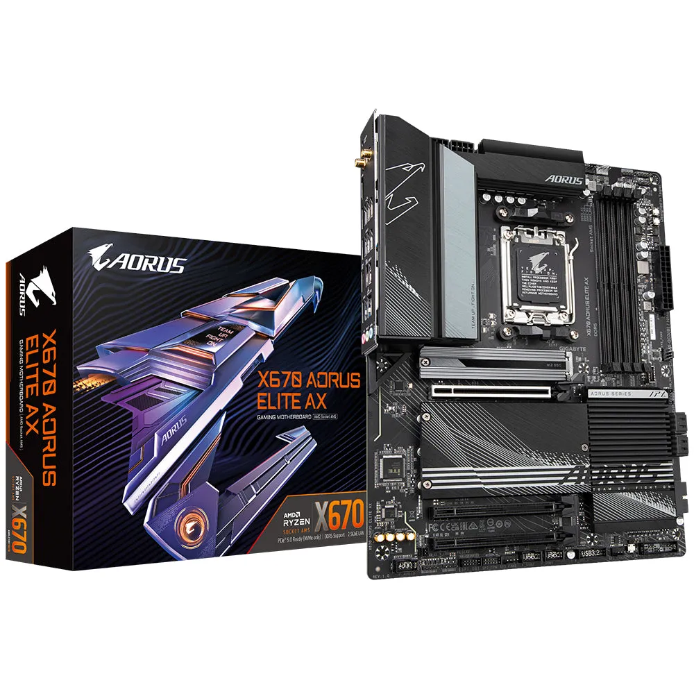 Gigabyte Mainboard Aorus X670 Elite Ax - 1.0 - Atx - Socket Am5 - Amd X670