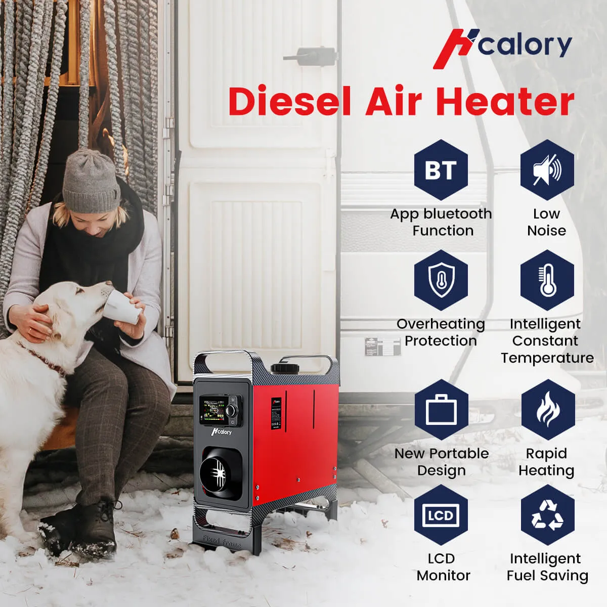 HC-A02 Diesel Heater, Portable Voice Broadcast All In One