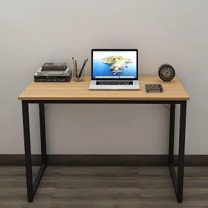 Helios T100 Modern Desk Study Table For Home, Misty Oak