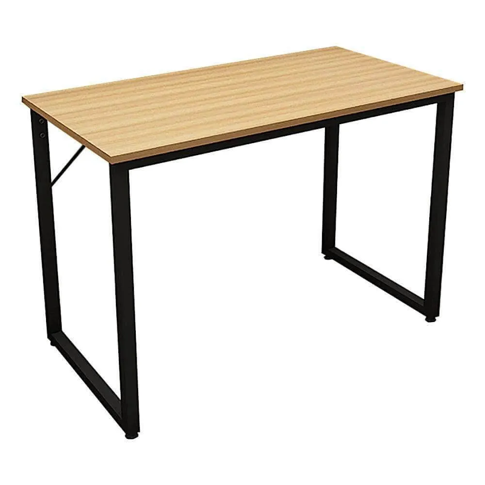 Helios T100 Modern Desk Study Table For Home, Misty Oak