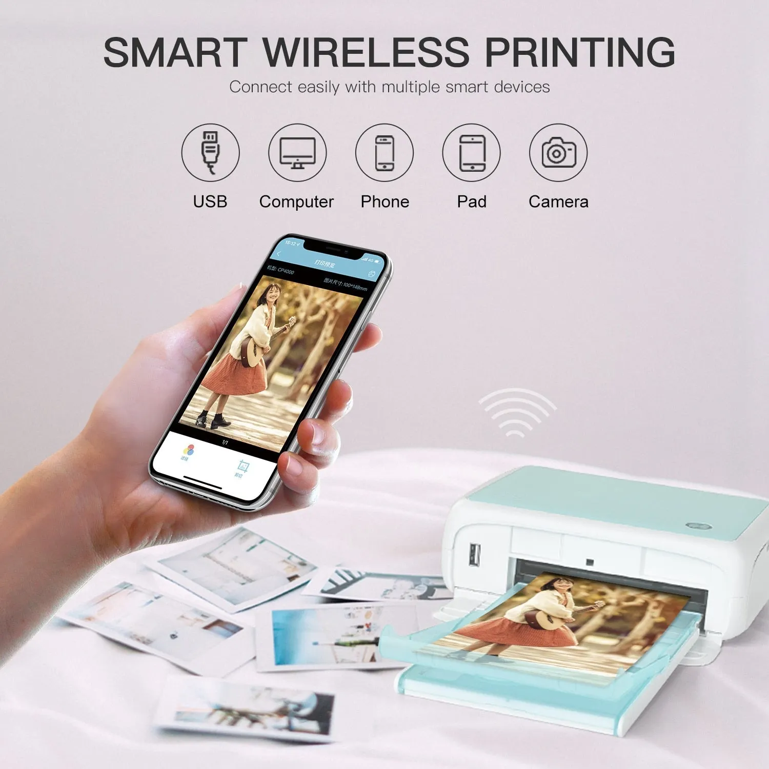 Inkless Portable Wireless Photo Printer