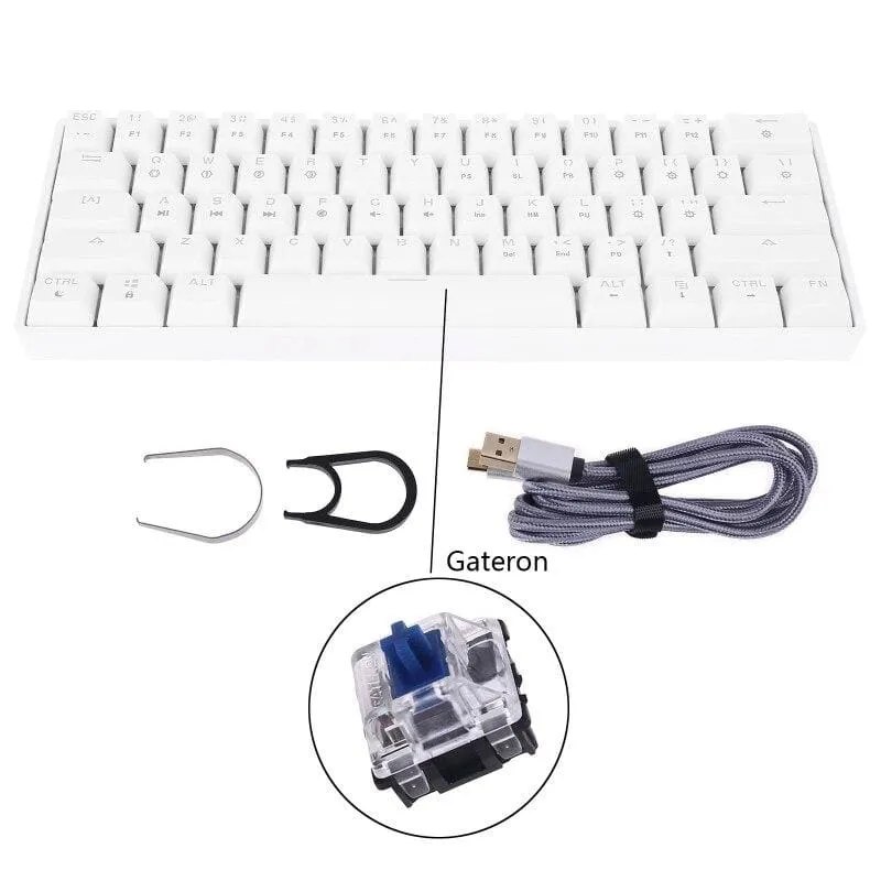 Key Mechanical Keyboard With USB Wired LED