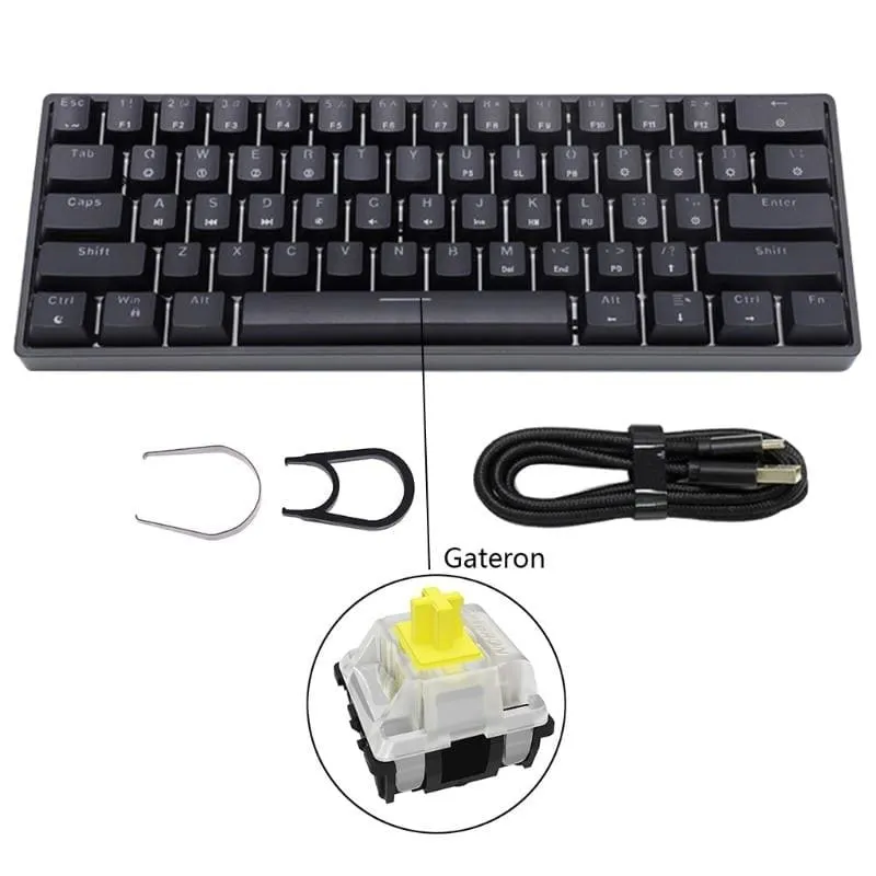 Key Mechanical Keyboard With USB Wired LED