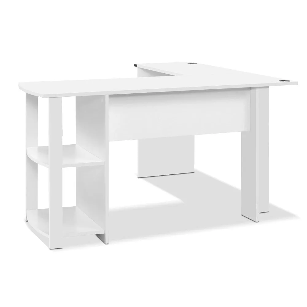 L Shape Corner Office Computer Desk Student Study Table Workstation Shelf Storage