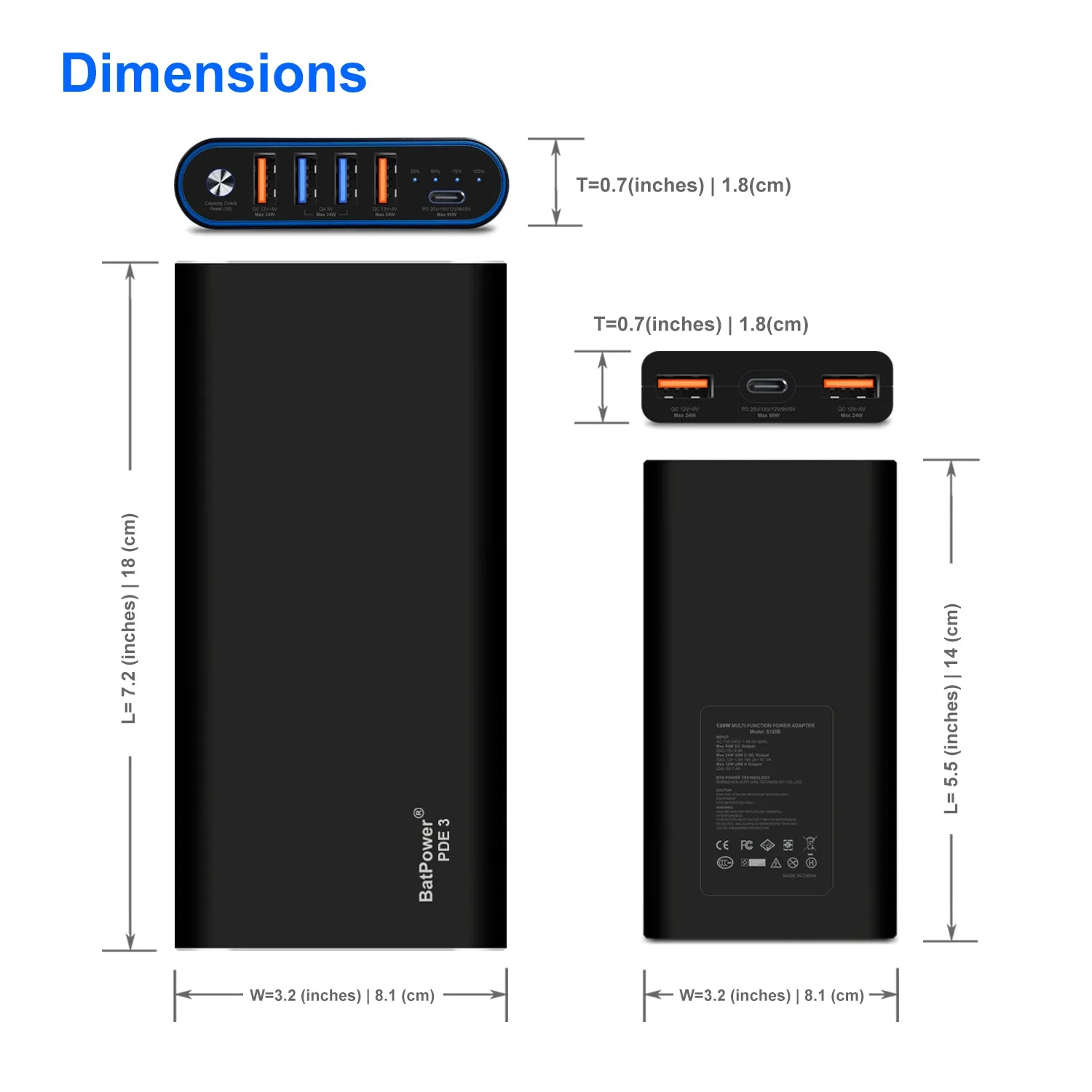 Laptop USB-C External Battery and Charger Combo for Apple MacBook Pro Air USB-C Laptop External Battery PD USB-C Power Bank Portable Charger 98Wh/148Wh/210Wh