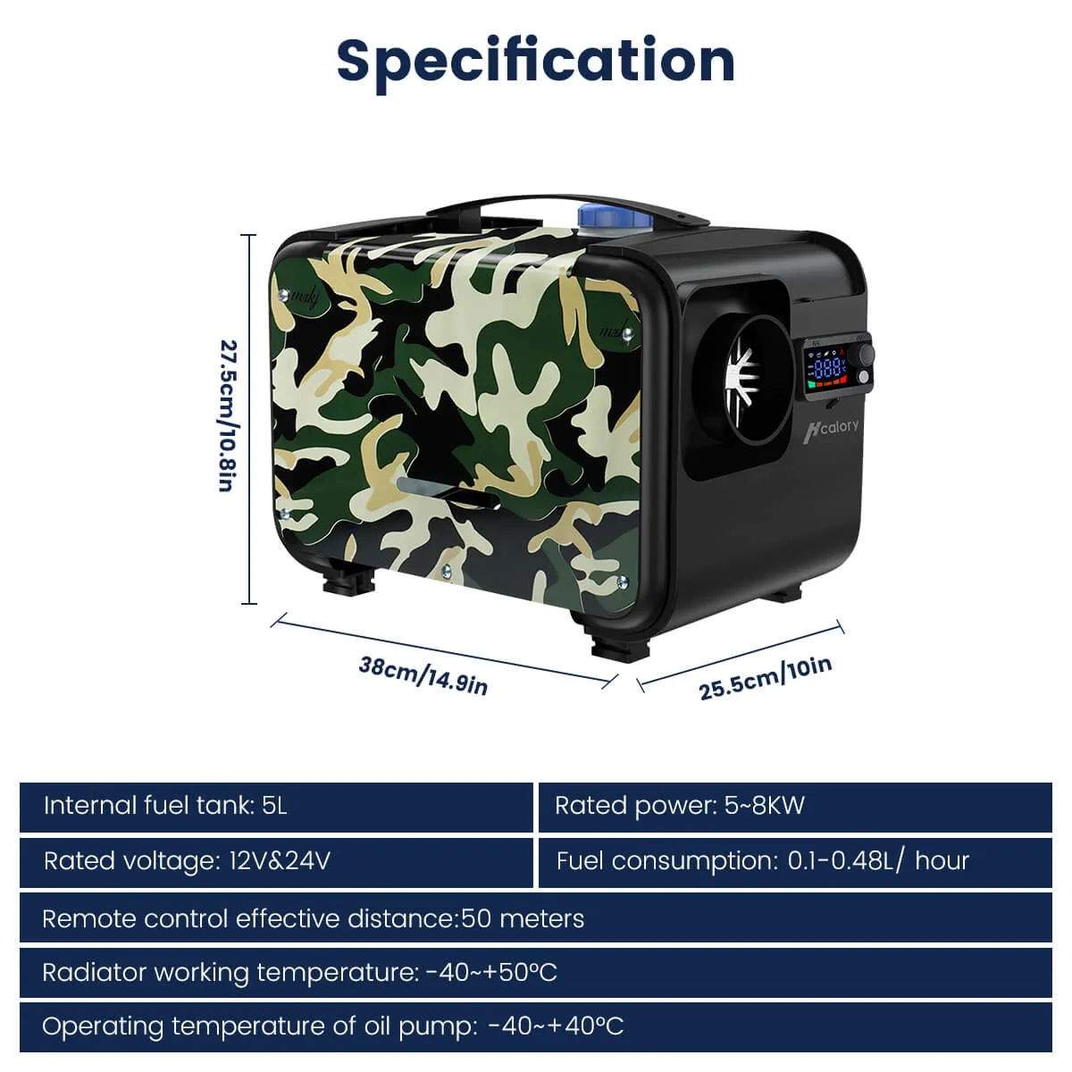 M18 Diesel Heater, Camouflage Fast Ignition All In One