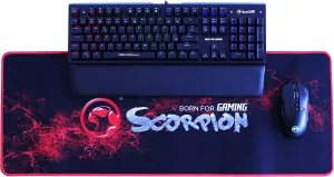 Marvo CM420 3 in 1 Gaming Peripheral Set, 7 Mode Backlit RGB Keyboard with Mechanical Switches , 6400dpi Optical Programmable Mouse, L Size Mouse Pad