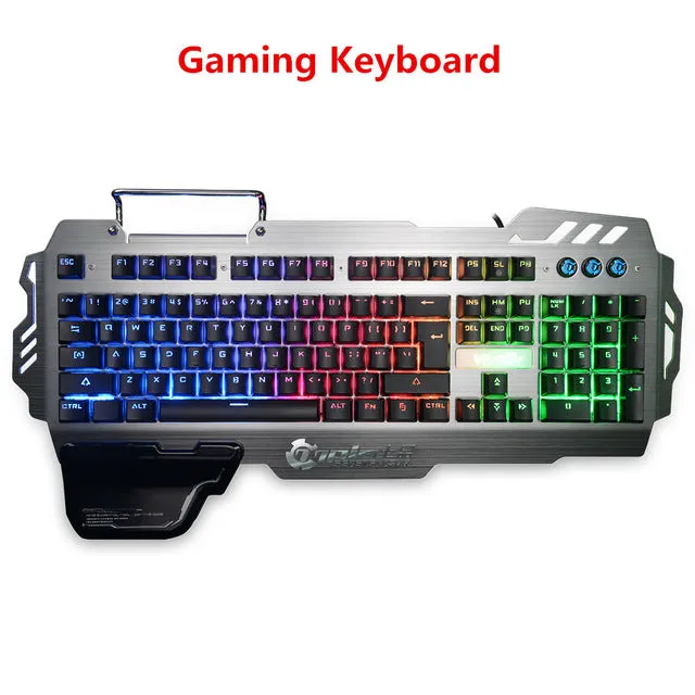 Mechanical Keyboard for Gamers Colormix Backlit 104 Keys Gaming Keyboard with Phone Holder