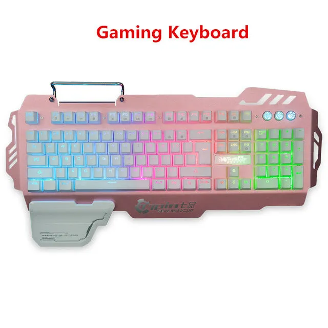 Mechanical Keyboard for Gamers Colormix Backlit 104 Keys Gaming Keyboard with Phone Holder