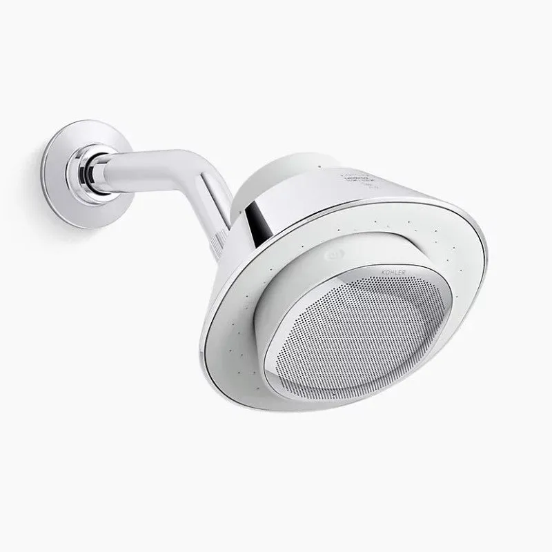 Moxie 1.75 gpm Bluetooth Showerhead Speaker with Amazon Alexa in Polished Chrome