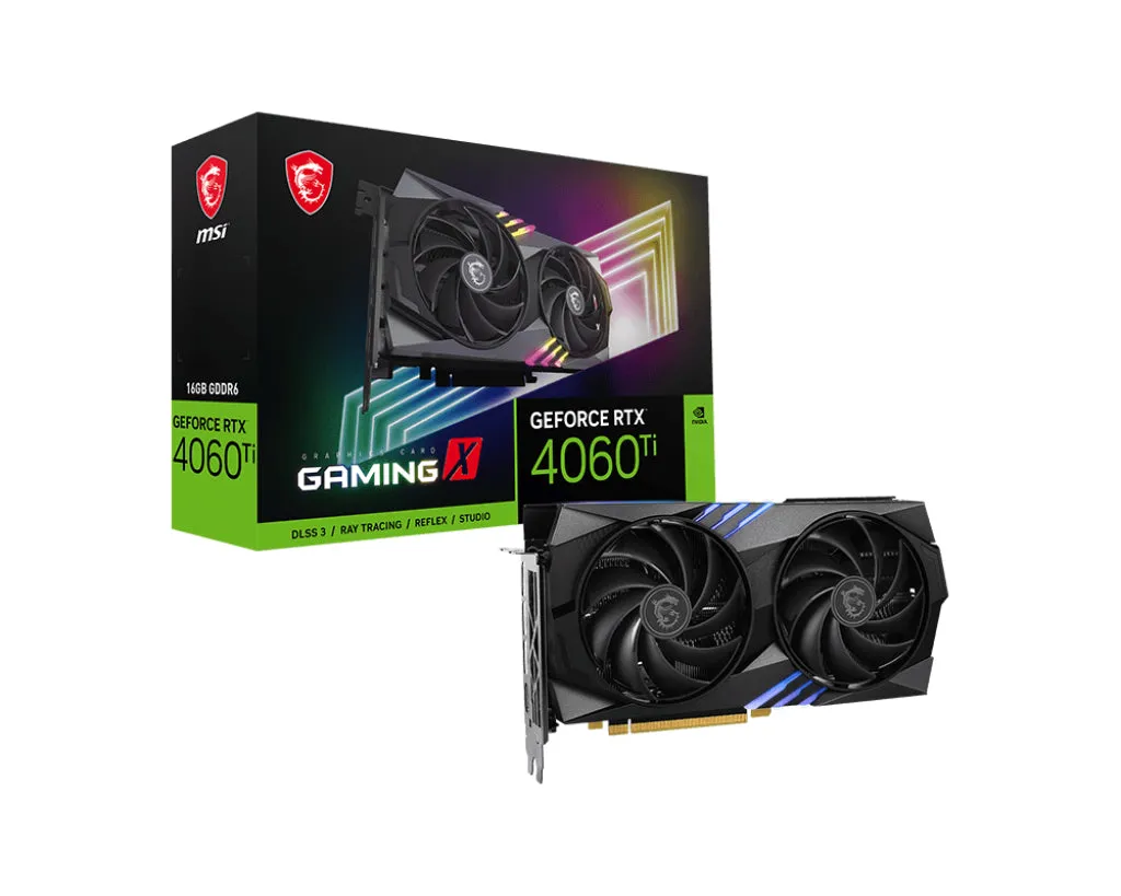 Msi Graphic Card Geforce Rtx 4060 Ti Gaming X 16G - 16Gb Gddr6