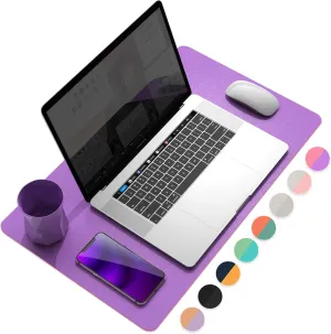 Multifunctional Office Desk Pad, Ultra Thin Waterproof PU Leather Mouse Pad, Dual Use Desk Writing Mat for Office/Home