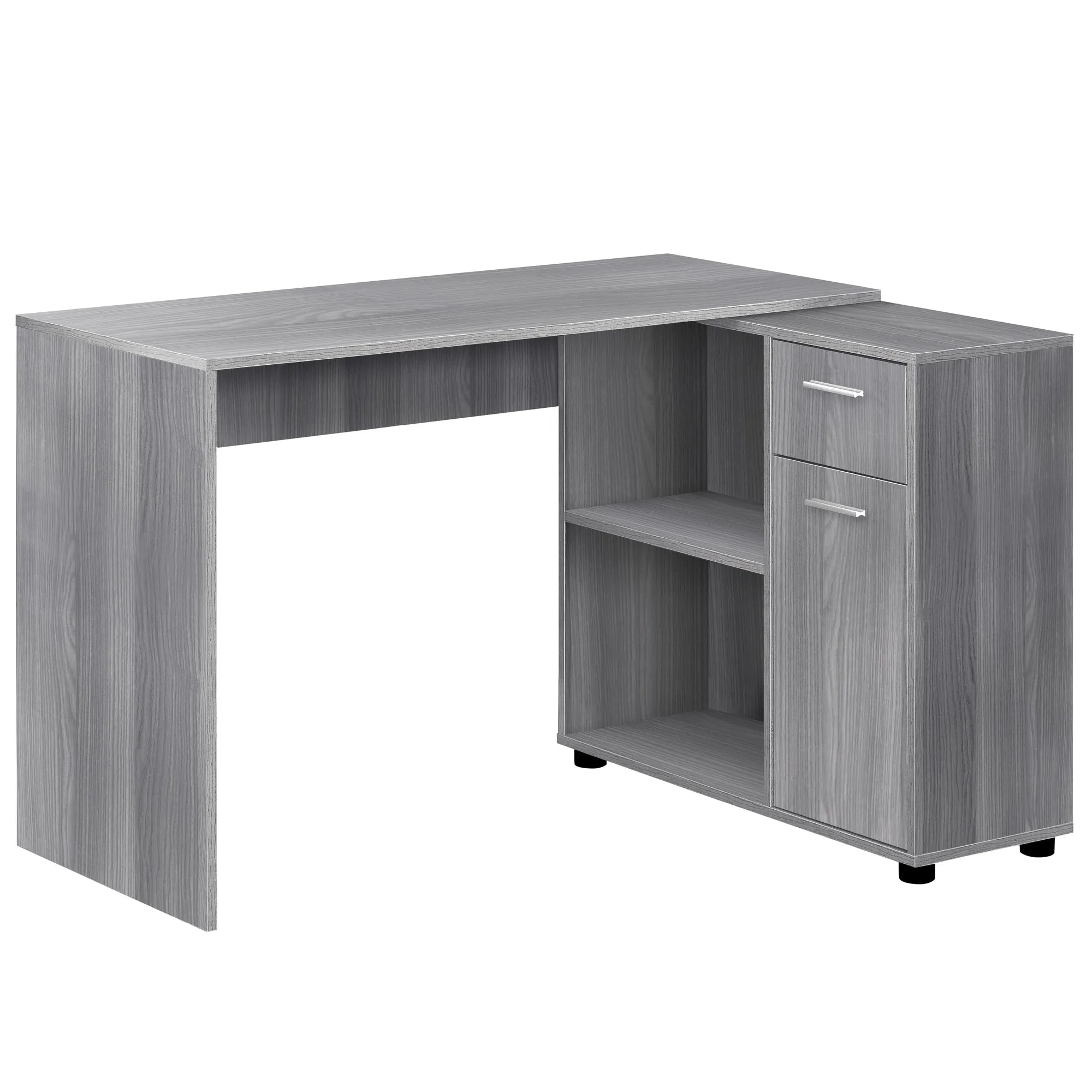 OFFICE SERIES - 46"L / GREY WITH A STORAGE CABINET