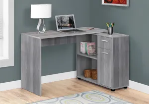 OFFICE SERIES - 46"L / GREY WITH A STORAGE CABINET