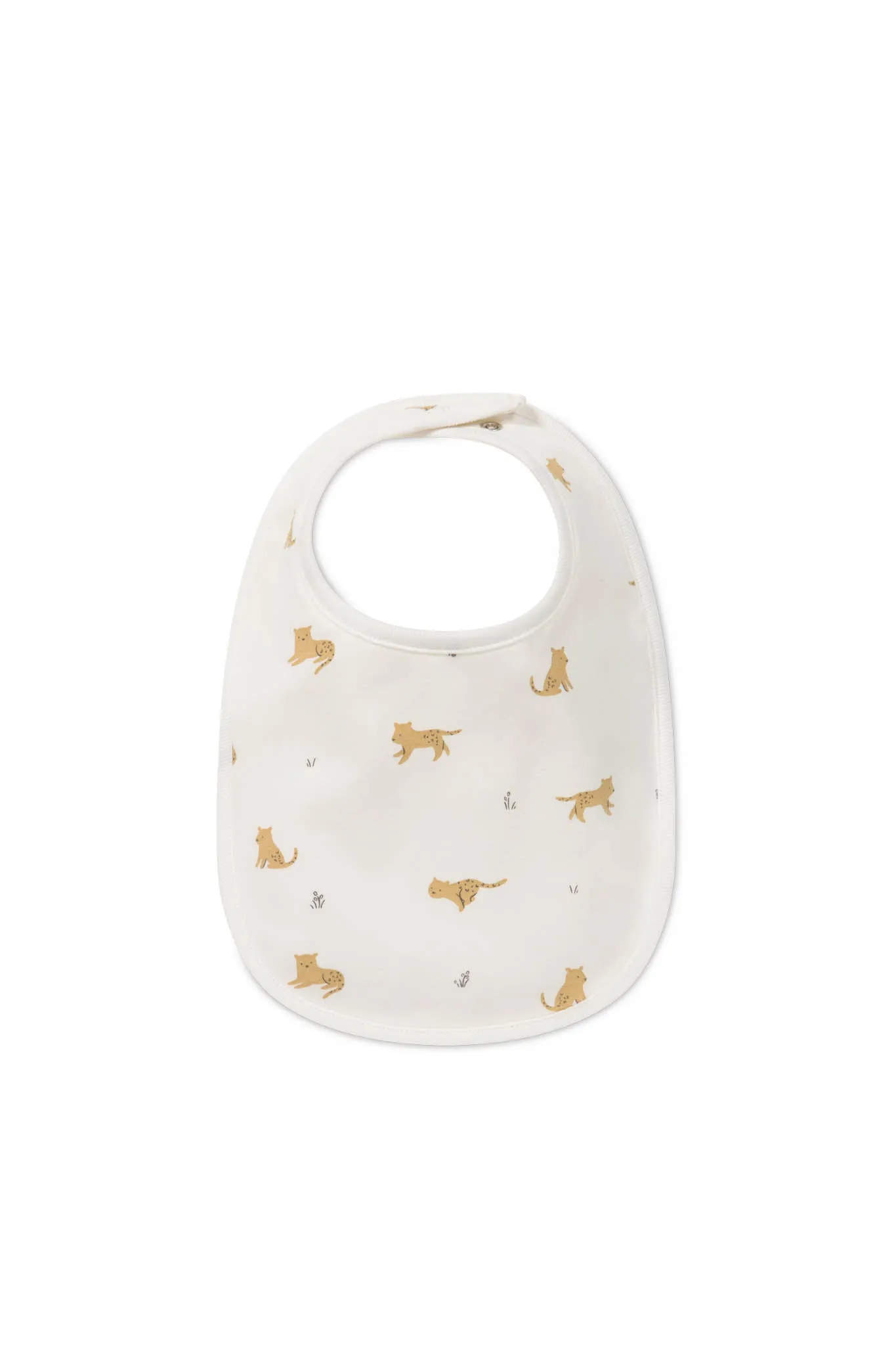 Organic Cotton Bib - Lenny Leopard Cloud