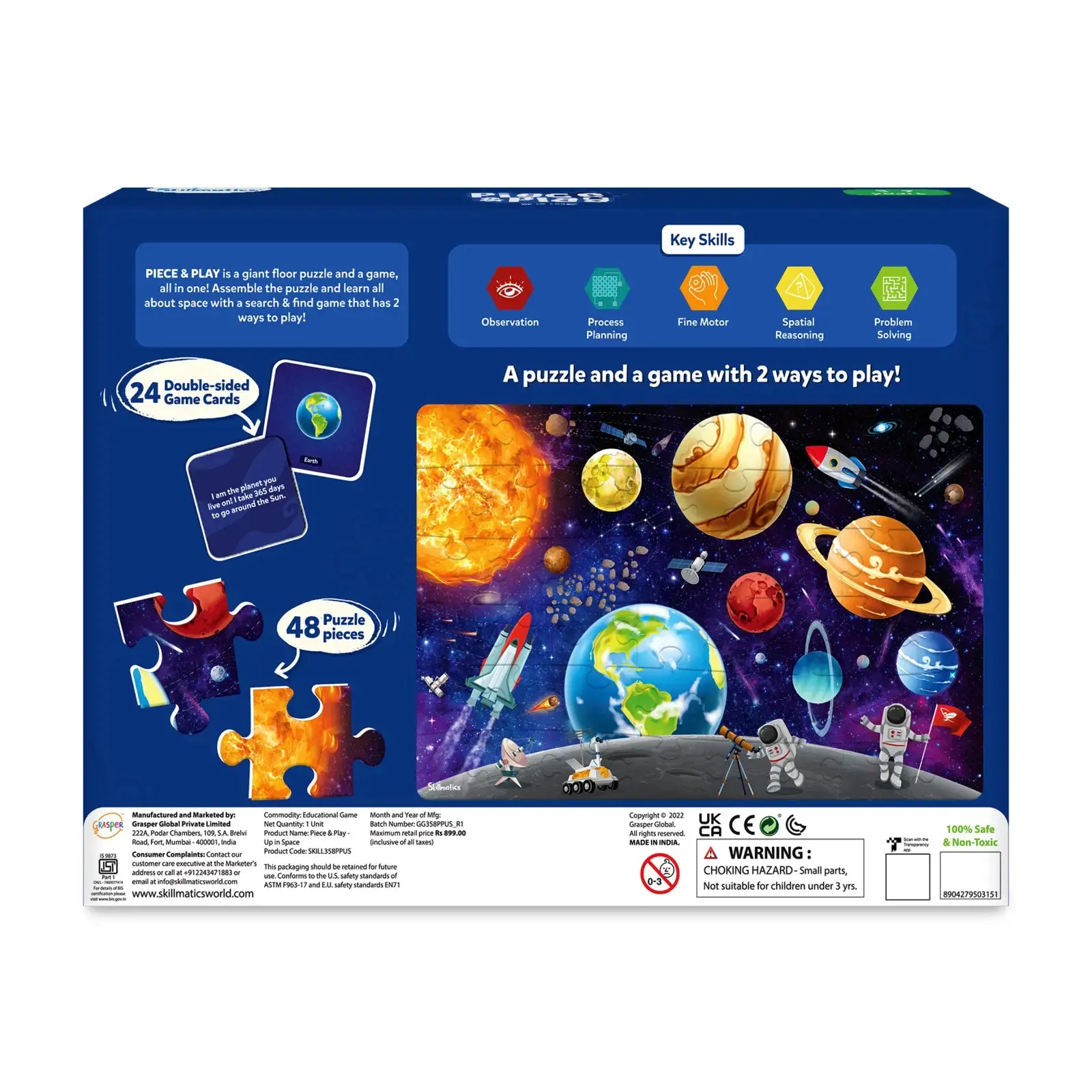 Piece & Play Up in Space | Jigsaw Puzzle (ages 3-7)