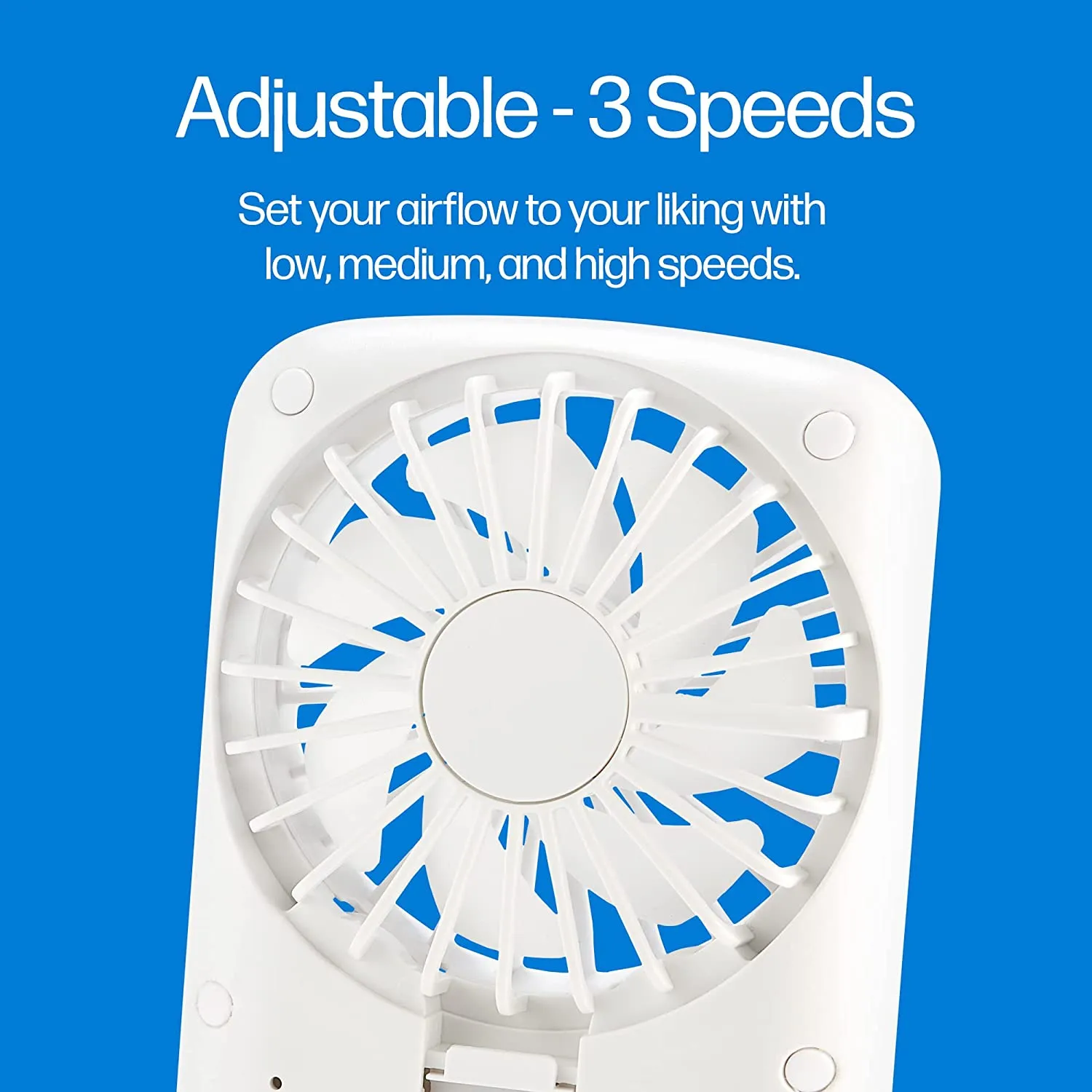 Rechargeable Personal Cooling Fan with Built-In Kickstand