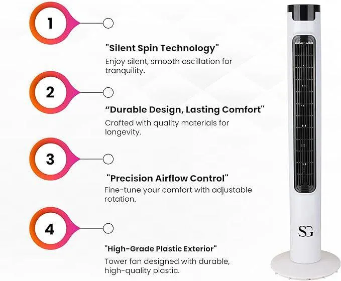 SG Traders Portable Tower Fan