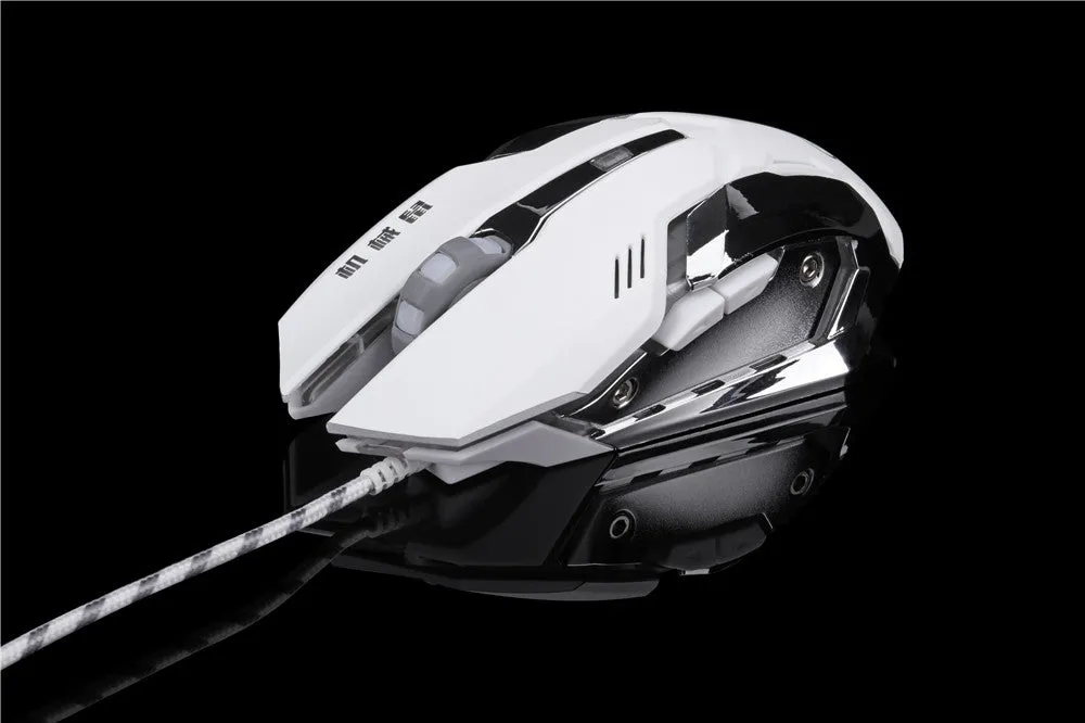 Silent USB 6D Wired and Wireless Optical Computer Gaming Mouse with LED