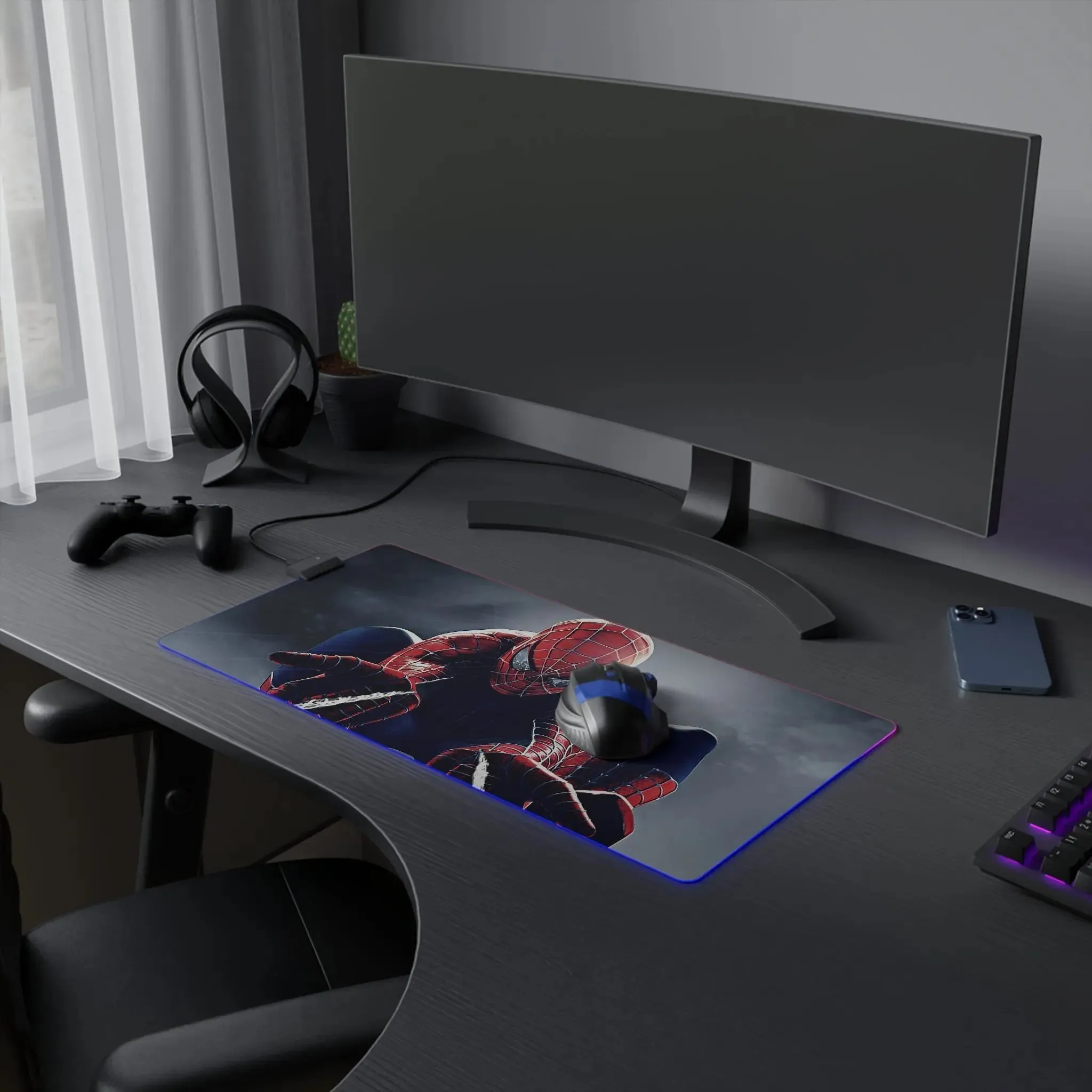 Spiderman Inspired LED Gaming Mouse Pad