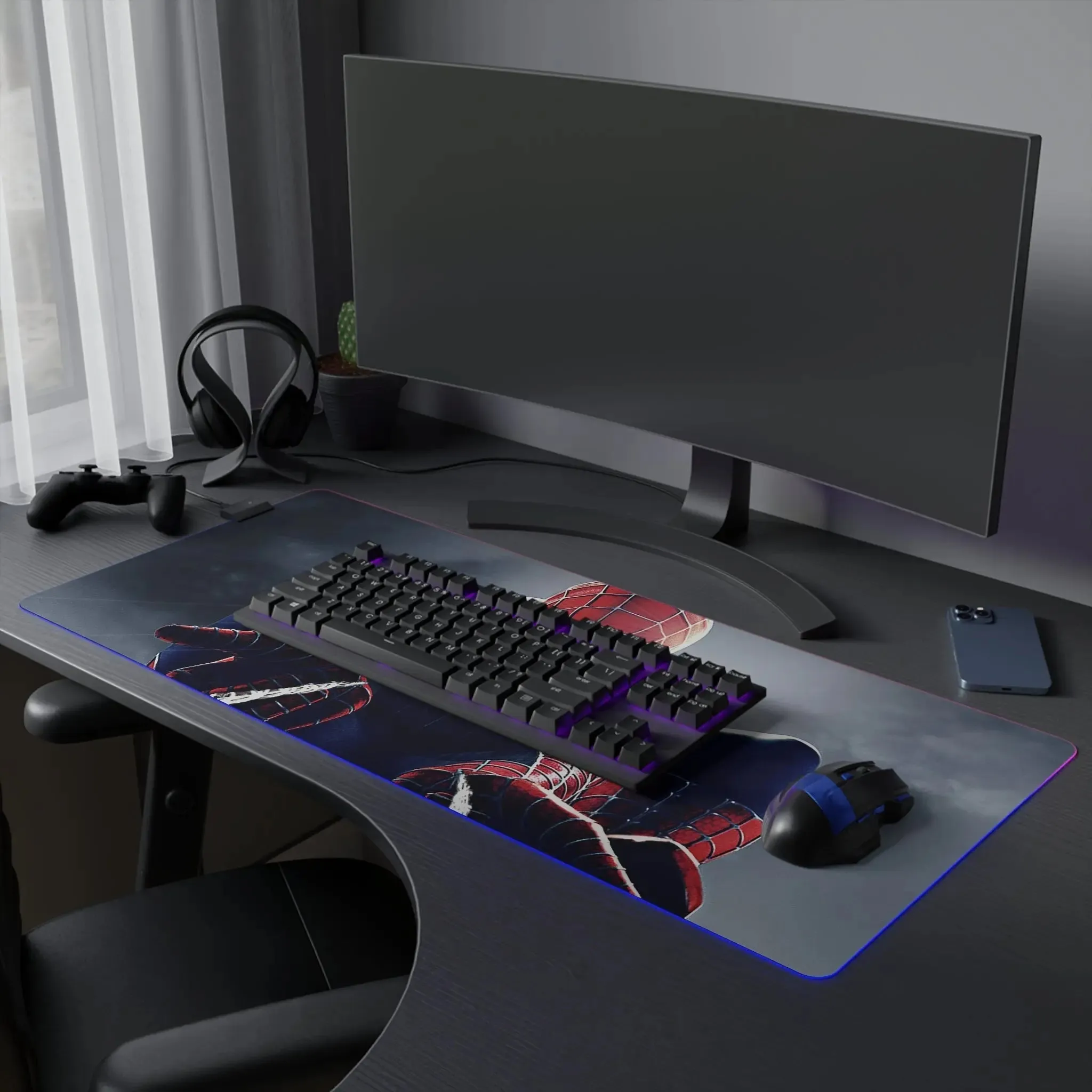 Spiderman Inspired LED Gaming Mouse Pad