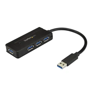 Startech.Com 4 Port Usb 3.0 Hub Superspeed 5Gbps With Fast Charge Portable Usb 3.1/Usb 3.2 Gen 1 Type-A Laptop/Desktop H