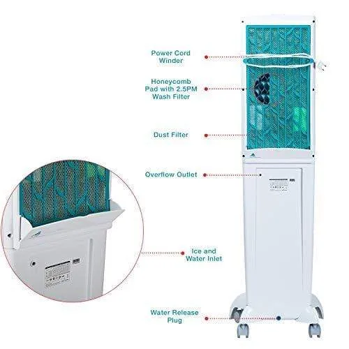 Symphony Diet 50i 50 Litre Air Cooler (White) - with Remote Control and i-Pure Technology