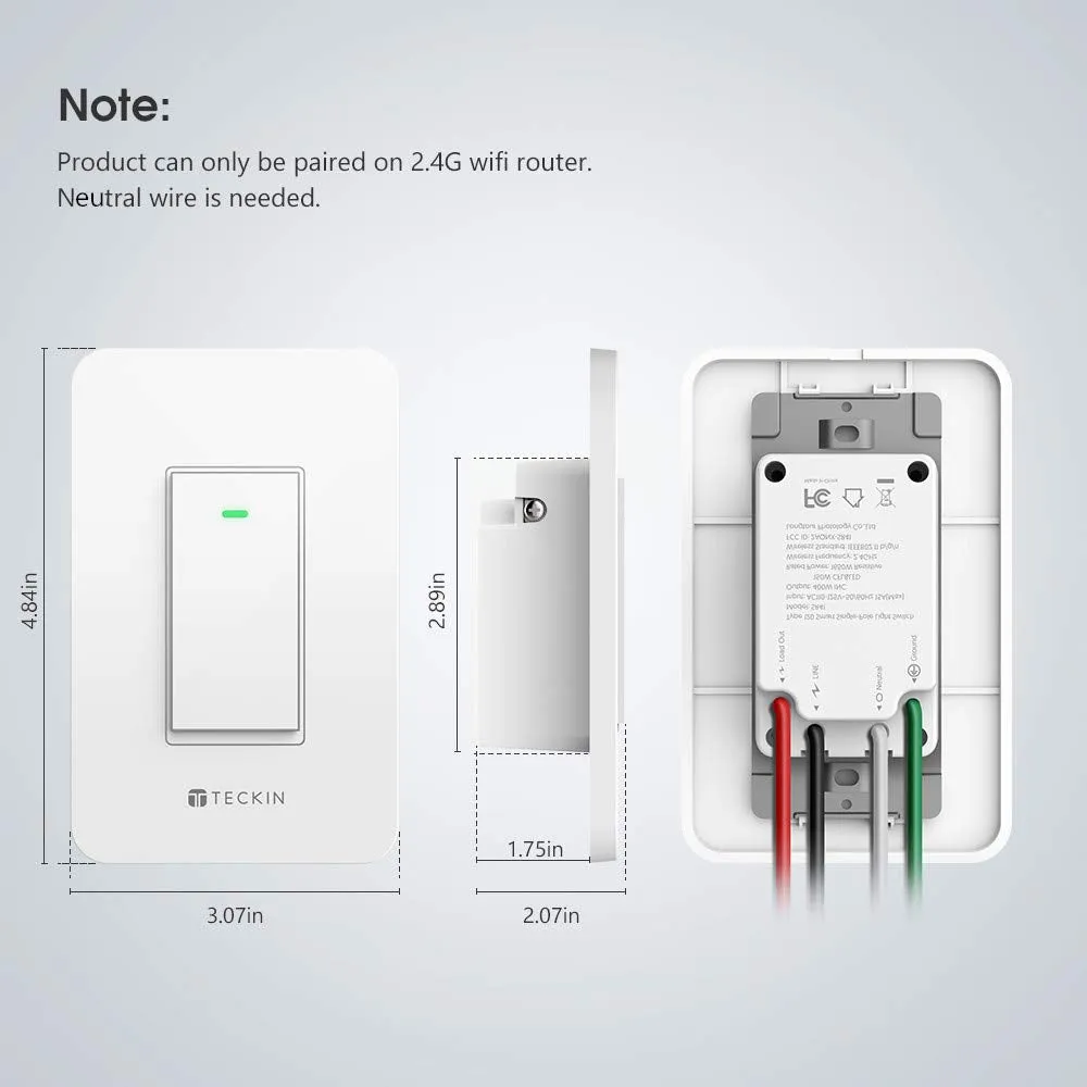 Teckin SR41 Smart Light Switch (Only for Single-Pole)