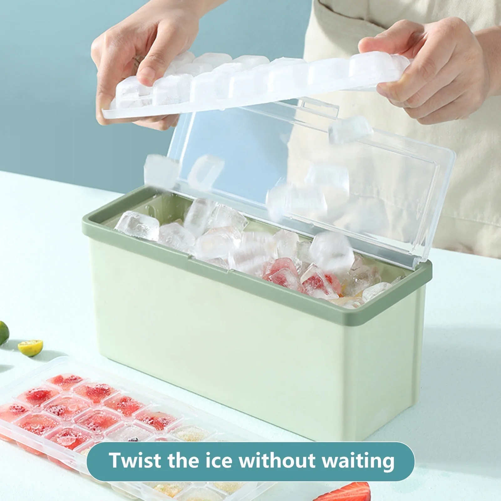 Three-Layer Ice Cube Tray Box